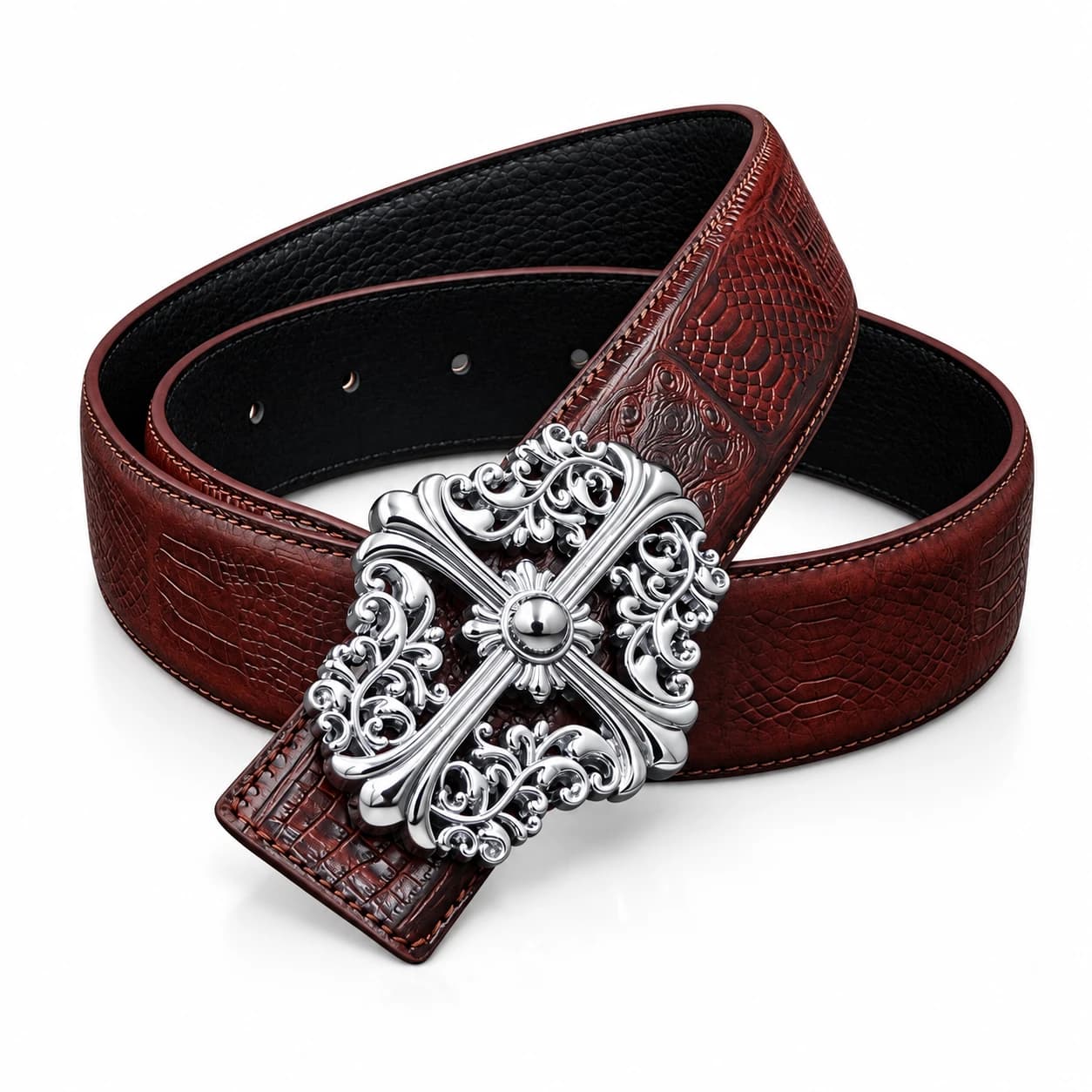 Cross Leather Belt — view 5