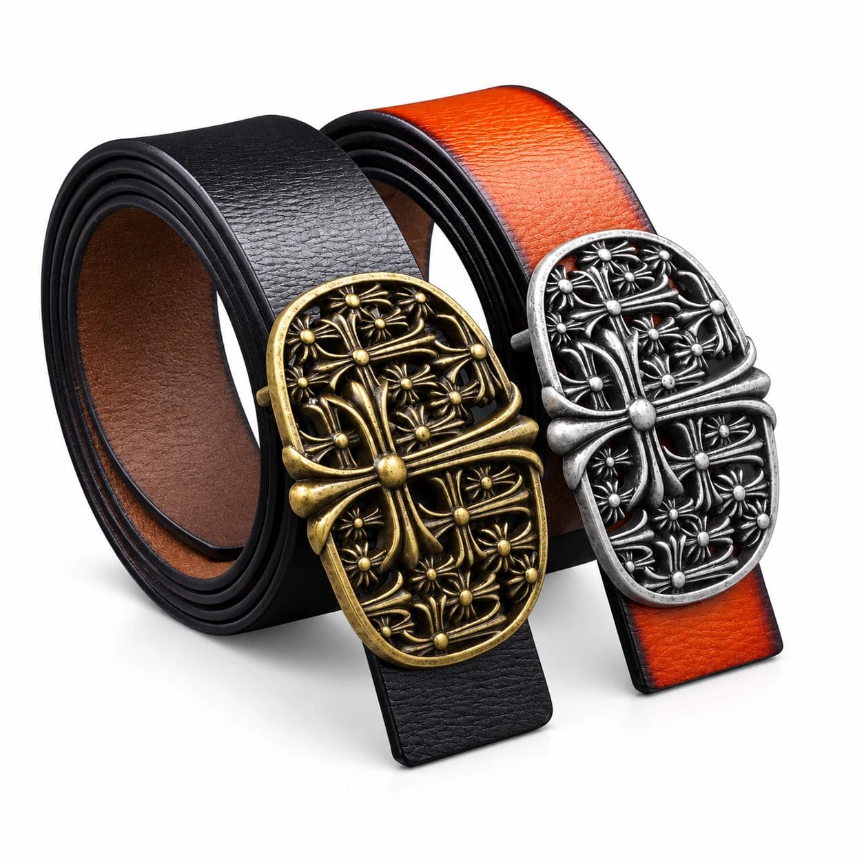 Cross Leather Belt