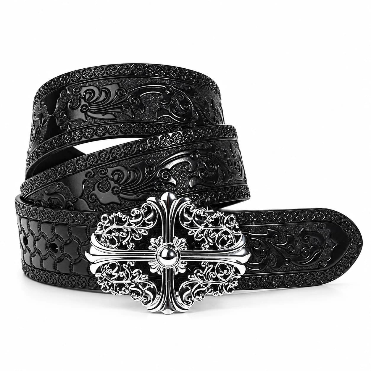 Cross Leather Belt