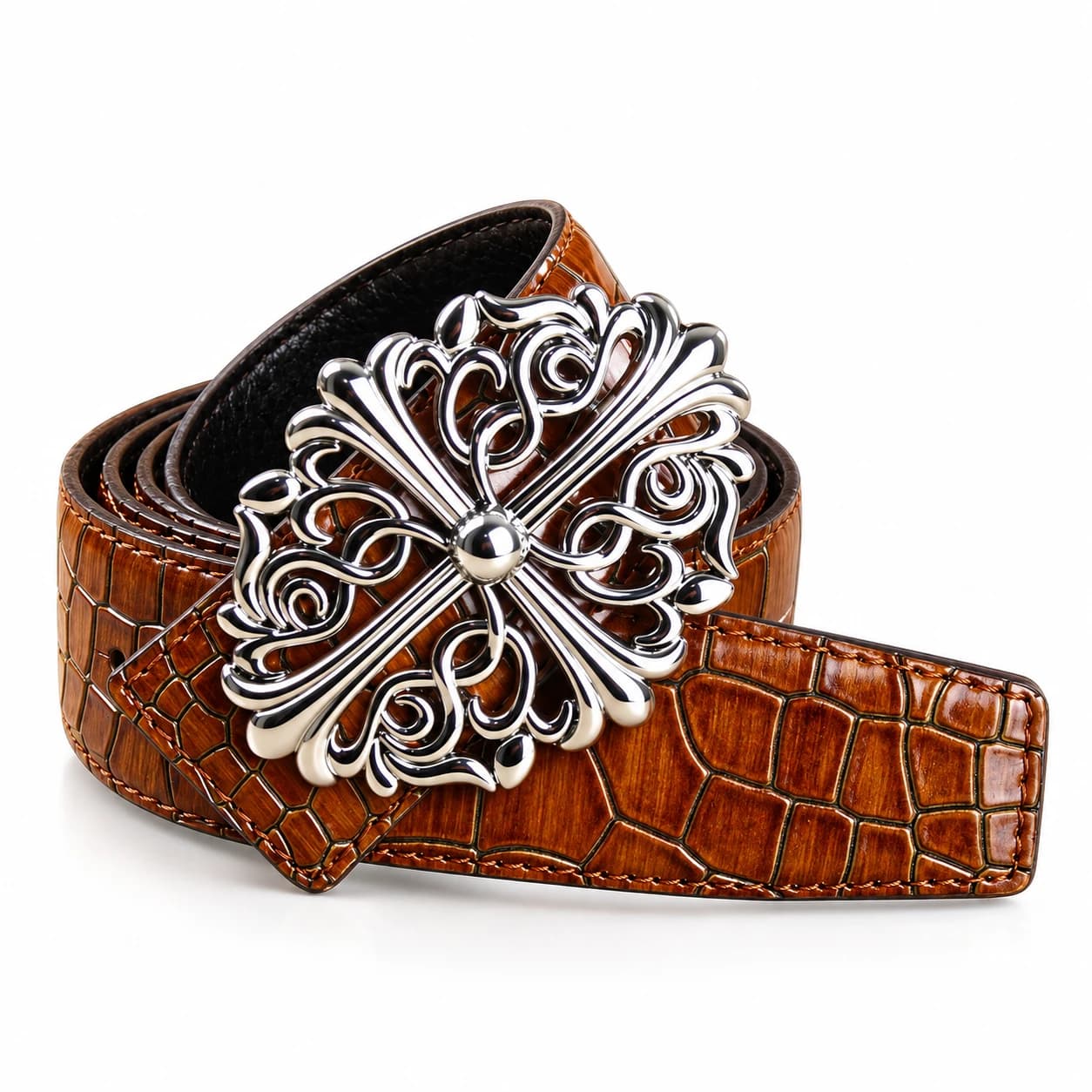 Cross Leather Belt — view 8