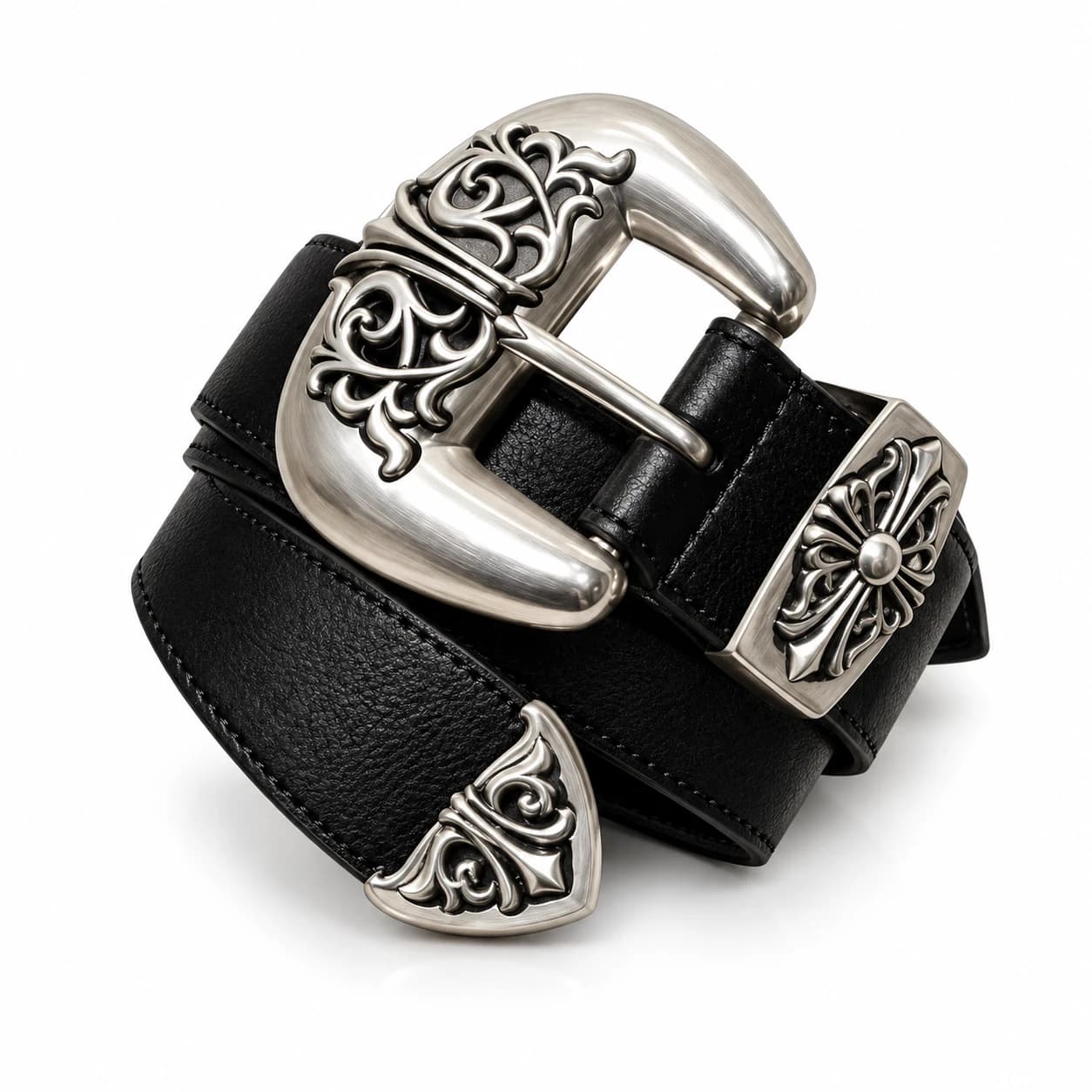 Cross Leather Belt — view 4