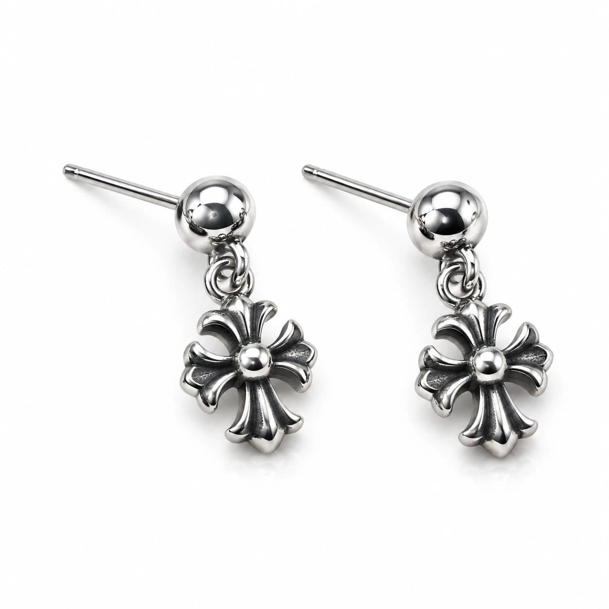 Cross Drop Earrings — view 4