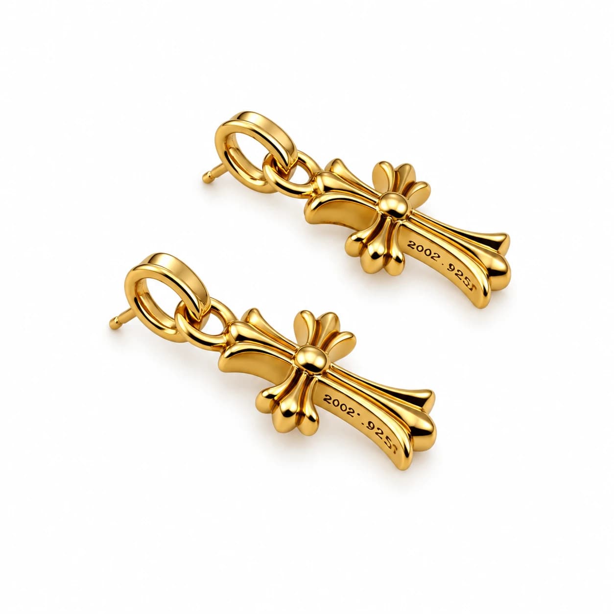 Cross Drop Earrings — view 3
