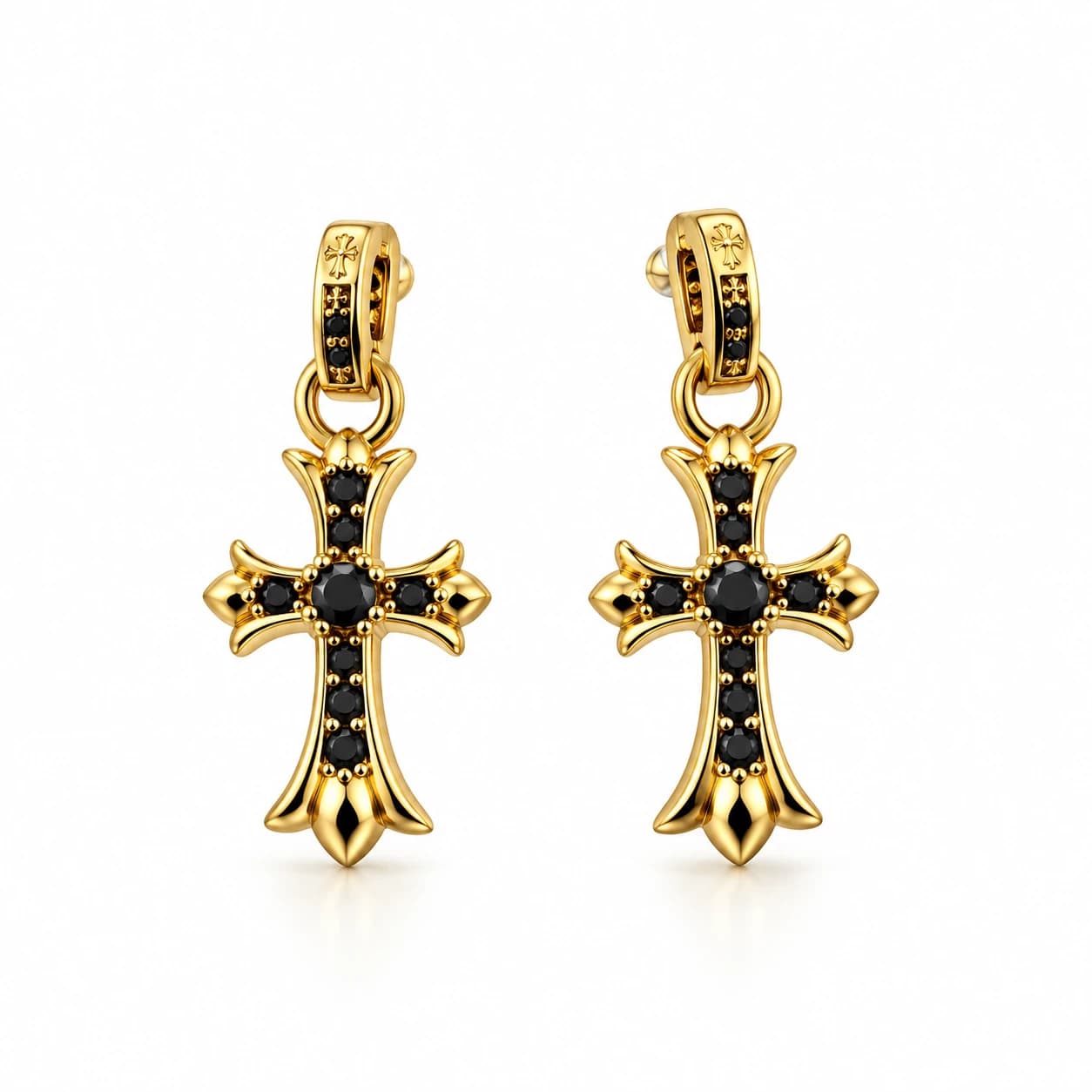 Cross Drop Earrings — view 4