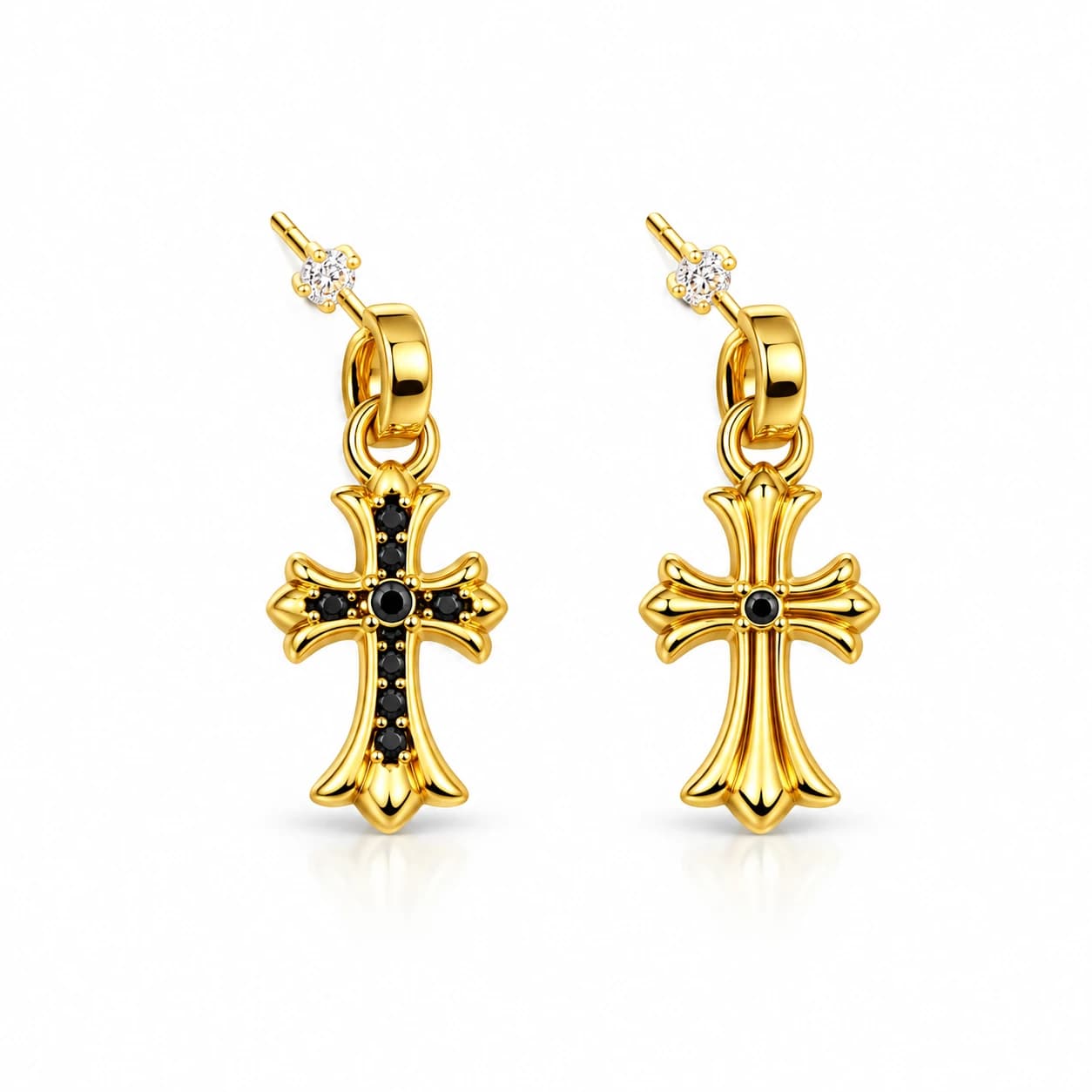 Cross Drop Earrings — view 5