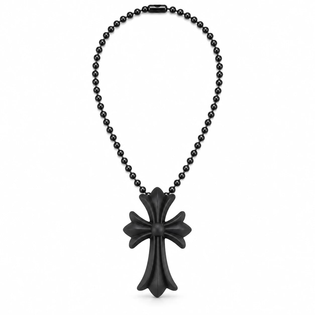 Silichrome Cross Necklace — view 3