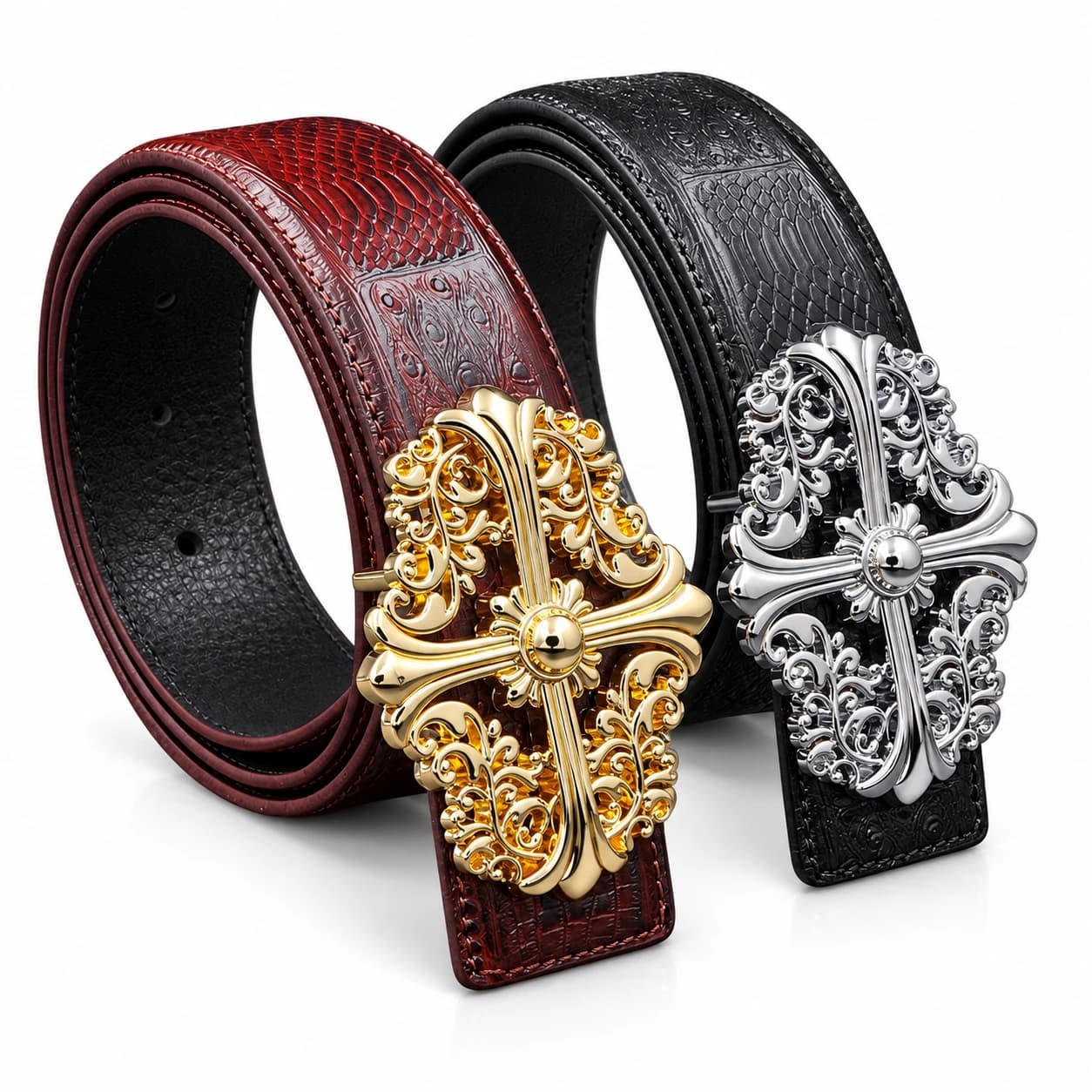 Cross Leather Belt